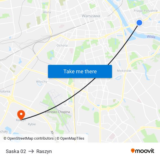 Saska 02 to Raszyn map