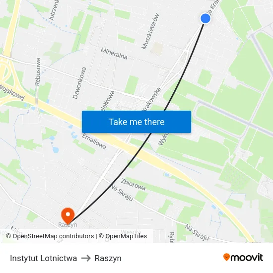 Instytut Lotnictwa to Raszyn map