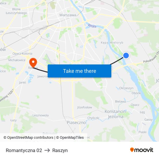 Romantyczna 02 to Raszyn map