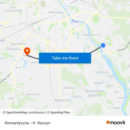 Romantyczna to Raszyn map