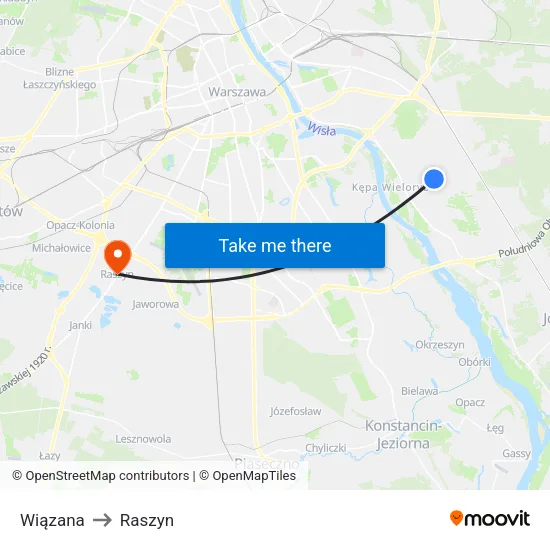 Wiązana to Raszyn map