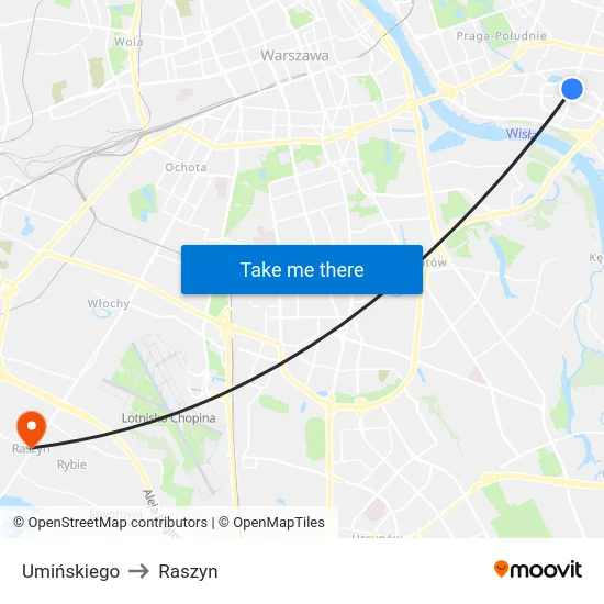 Umińskiego to Raszyn map