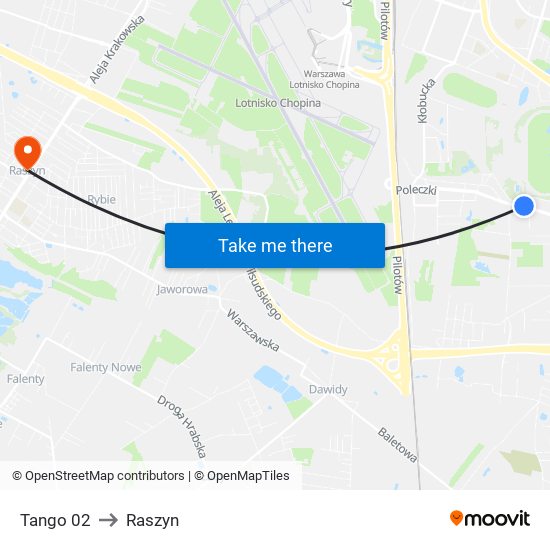 Tango 02 to Raszyn map