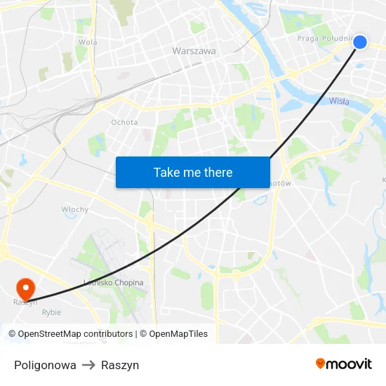 Poligonowa to Raszyn map