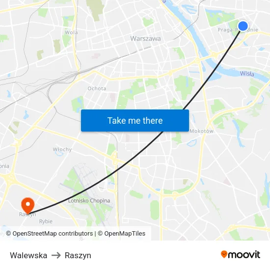 Walewska to Raszyn map
