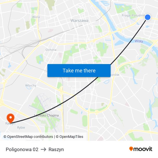 Poligonowa to Raszyn map