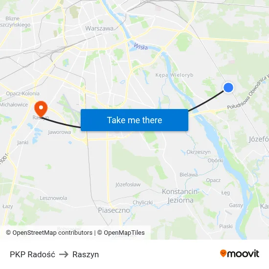 PKP Radość to Raszyn map