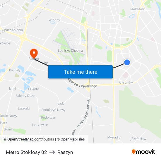 Metro Stokłosy 02 to Raszyn map