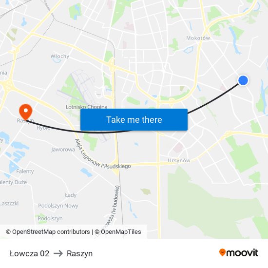 Łowcza 02 to Raszyn map