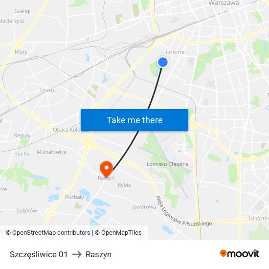 Szczęśliwice 01 to Raszyn map