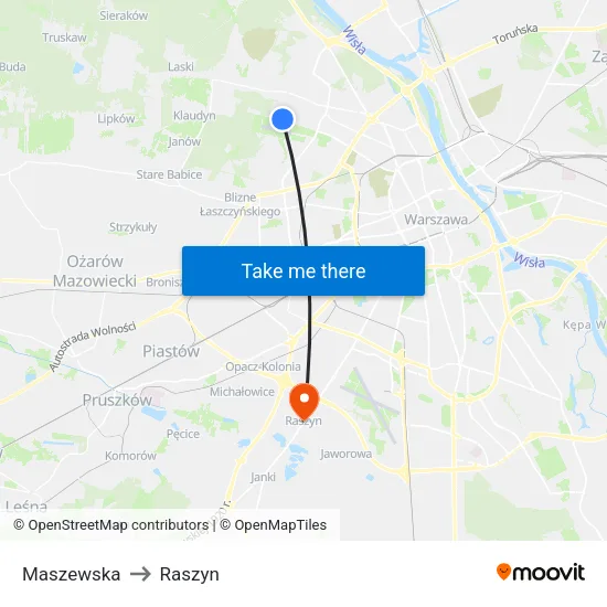 Maszewska to Raszyn map