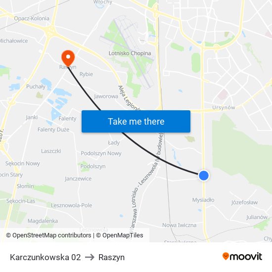 Karczunkowska 02 to Raszyn map