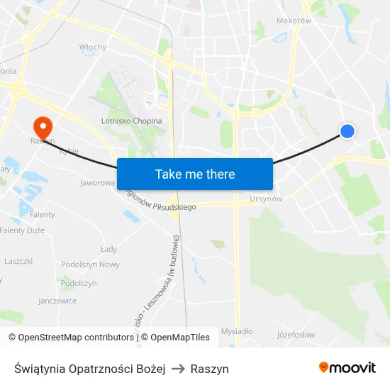 Świątynia Opatrzności Bożej to Raszyn map