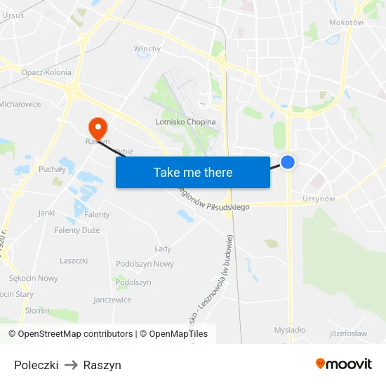 Poleczki to Raszyn map