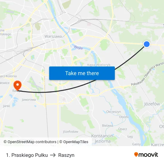 1. Praskiego Pułku to Raszyn map