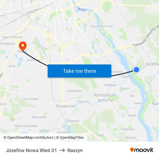 Józefów Nowa Wieś 01 to Raszyn map