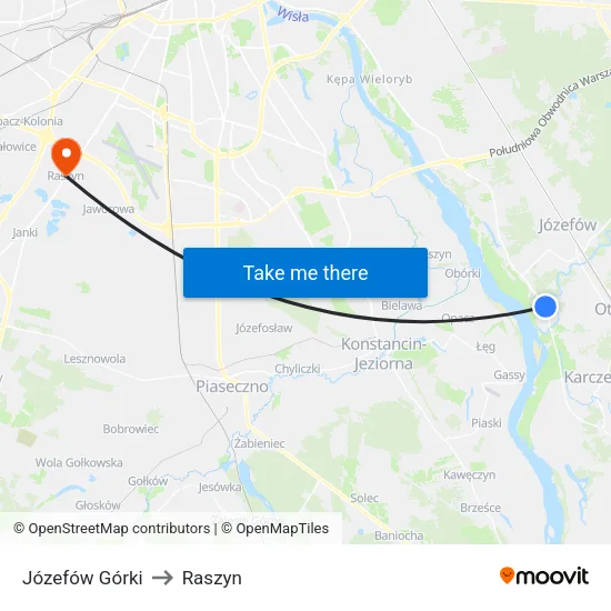 Józefów Górki to Raszyn map