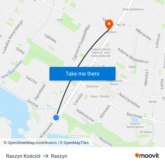 Raszyn Kościół to Raszyn map