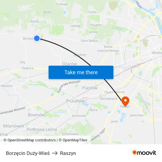 Borzęcin Duży - Wieś to Raszyn map