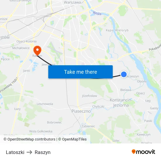 Latoszki to Raszyn map