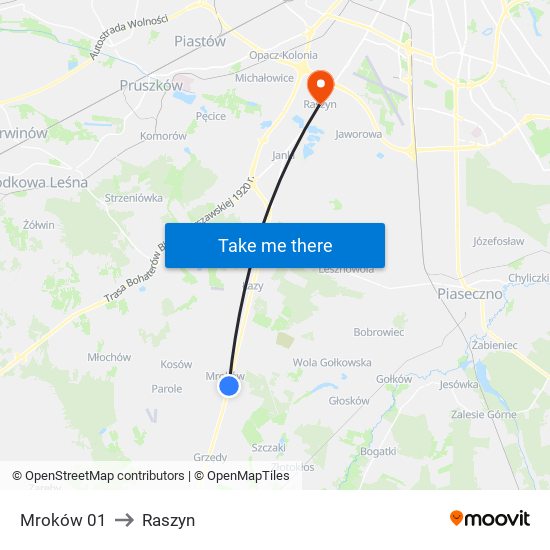 Mroków 01 to Raszyn map