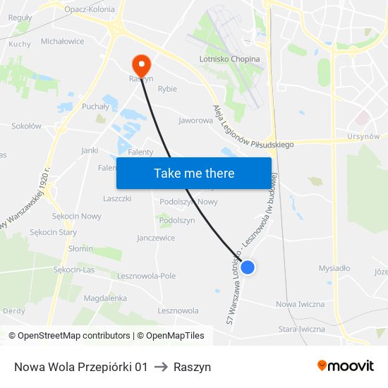 Nowa Wola Przepiórki 01 to Raszyn map