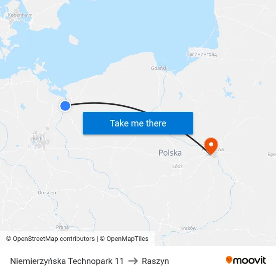 Niemierzyńska Technopark 11 to Raszyn map