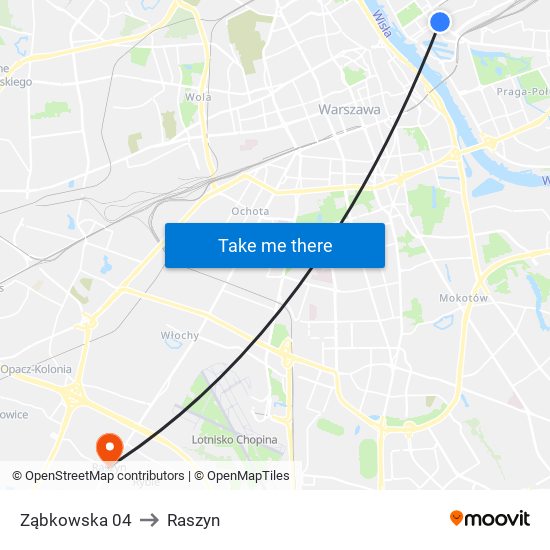 Ząbkowska 04 to Raszyn map