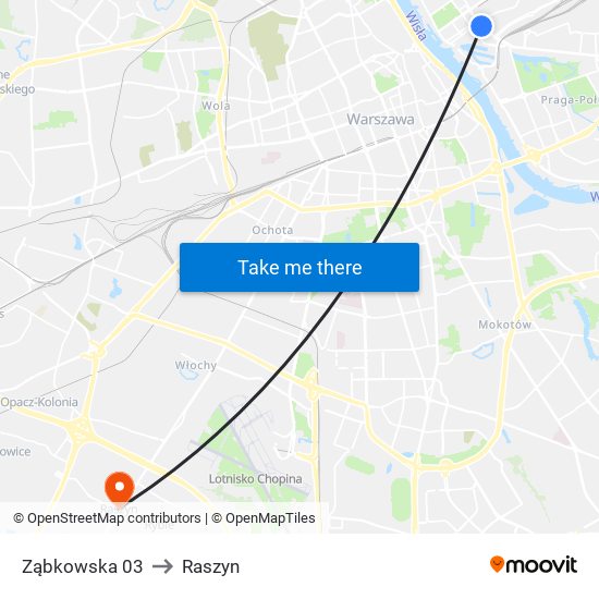 Ząbkowska 03 to Raszyn map