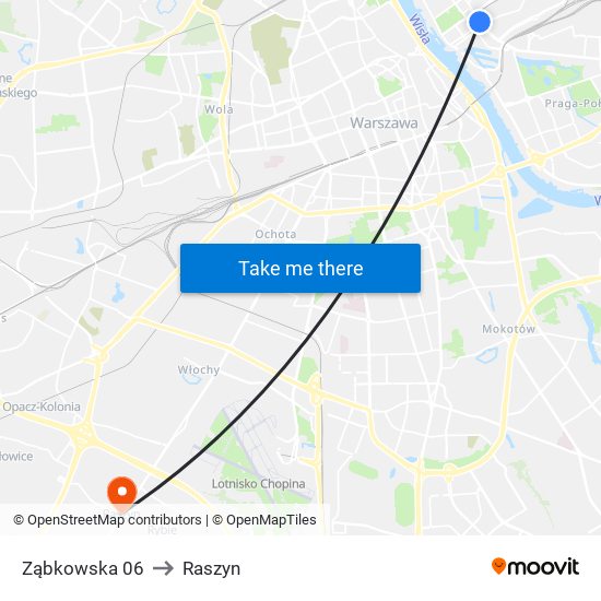 Ząbkowska 06 to Raszyn map