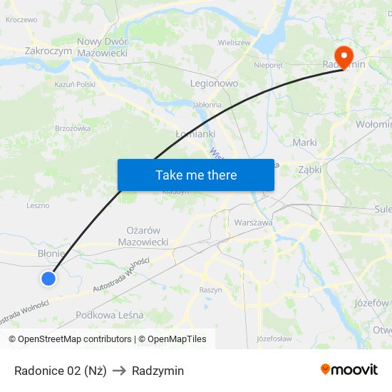 Radonice 02 (Nż) to Radzymin map