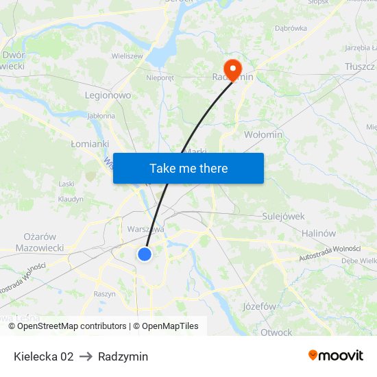 Kielecka 02 to Radzymin map