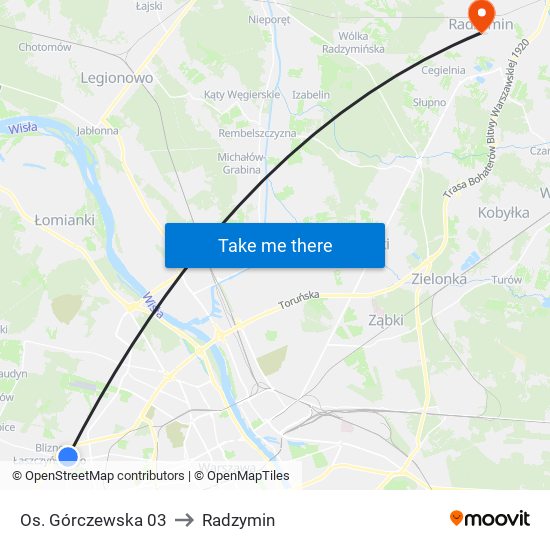 Os. Górczewska 03 to Radzymin map