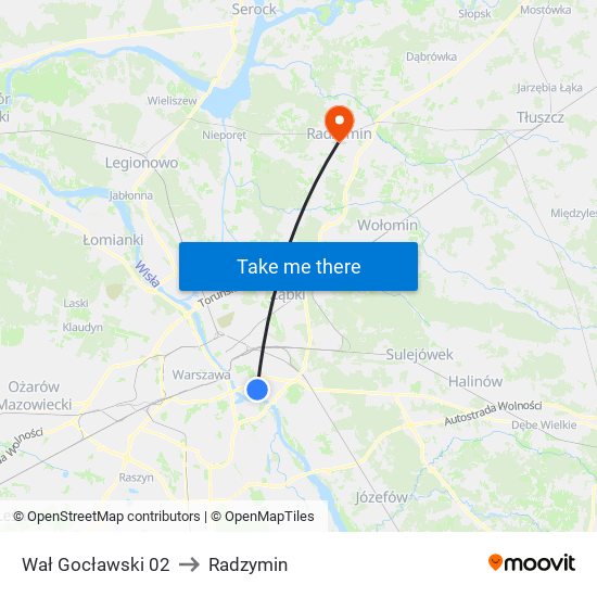 Wał Gocławski 02 to Radzymin map