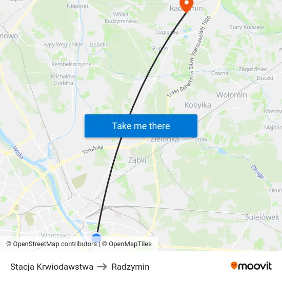 Stacja Krwiodawstwa to Radzymin map