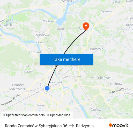 Rondo Zesłańców Syberyjskich 06 to Radzymin map