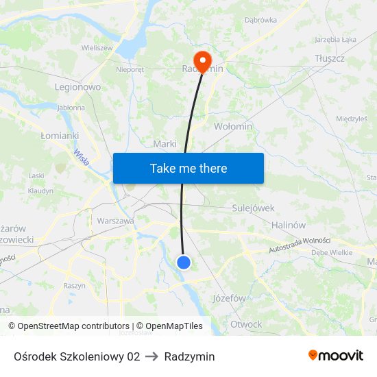 Ośrodek Szkoleniowy to Radzymin map