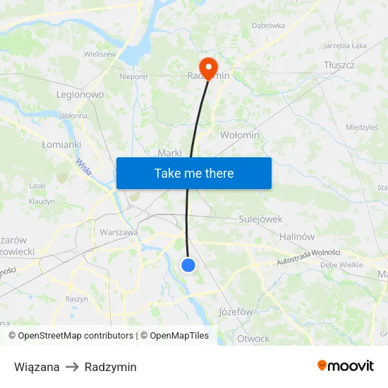 Wiązana to Radzymin map