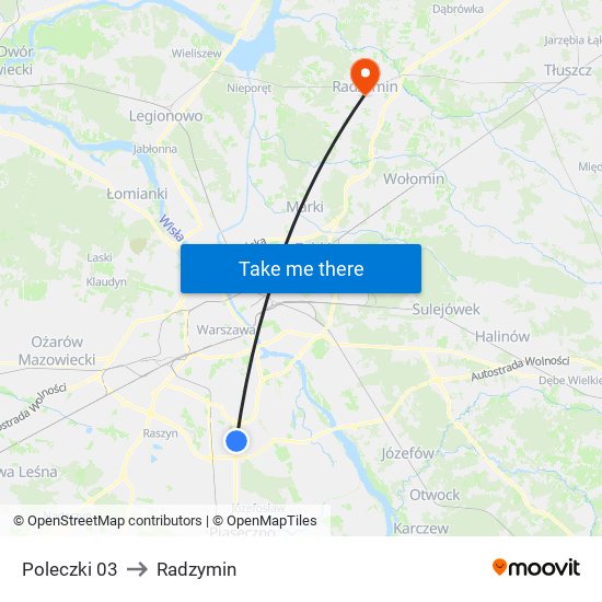 Poleczki 03 to Radzymin map