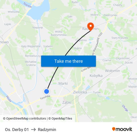 Os. Derby 01 to Radzymin map