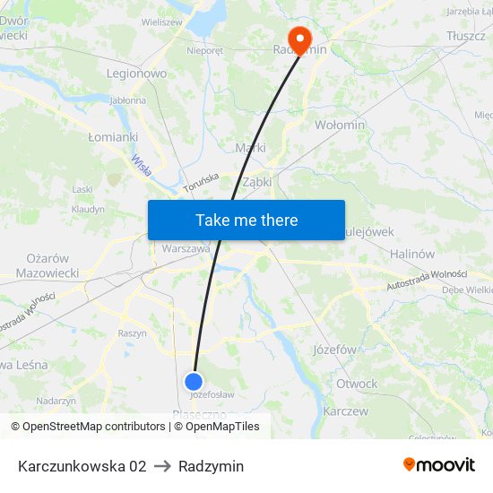 Karczunkowska 02 to Radzymin map