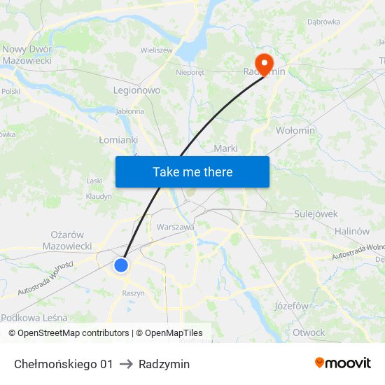 Chełmońskiego 01 to Radzymin map