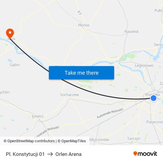 Pl. Konstytucji 01 to Orlen Arena map