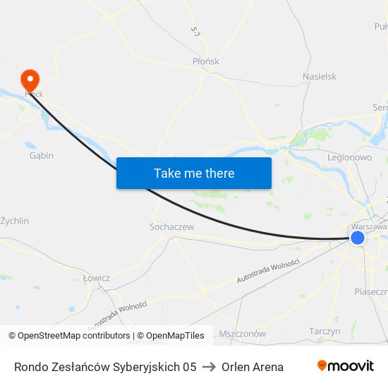 Rondo Zesłańców Syberyjskich 05 to Orlen Arena map