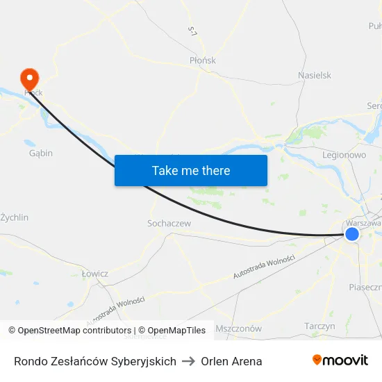 Rondo Zesłańców Syberyjskich to Orlen Arena map