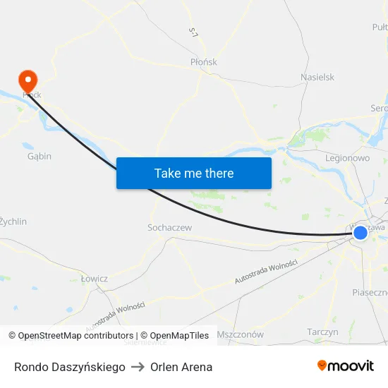 Rondo Daszyńskiego to Orlen Arena map