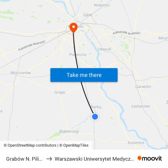 Grabów N. Pilicą to Warszawski Uniwersytet Medyczny map