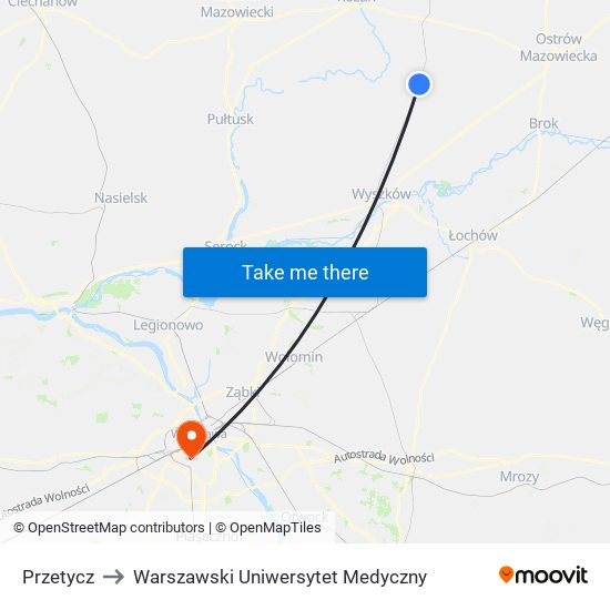 Przetycz to Warszawski Uniwersytet Medyczny map