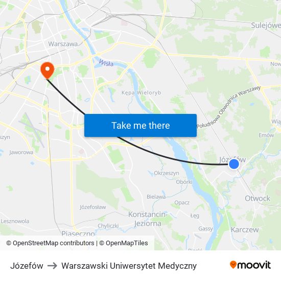 Józefów to Warszawski Uniwersytet Medyczny map