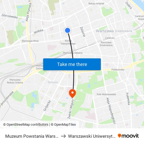 Muzeum Powstania Warszawskiego to Warszawski Uniwersytet Medyczny map
